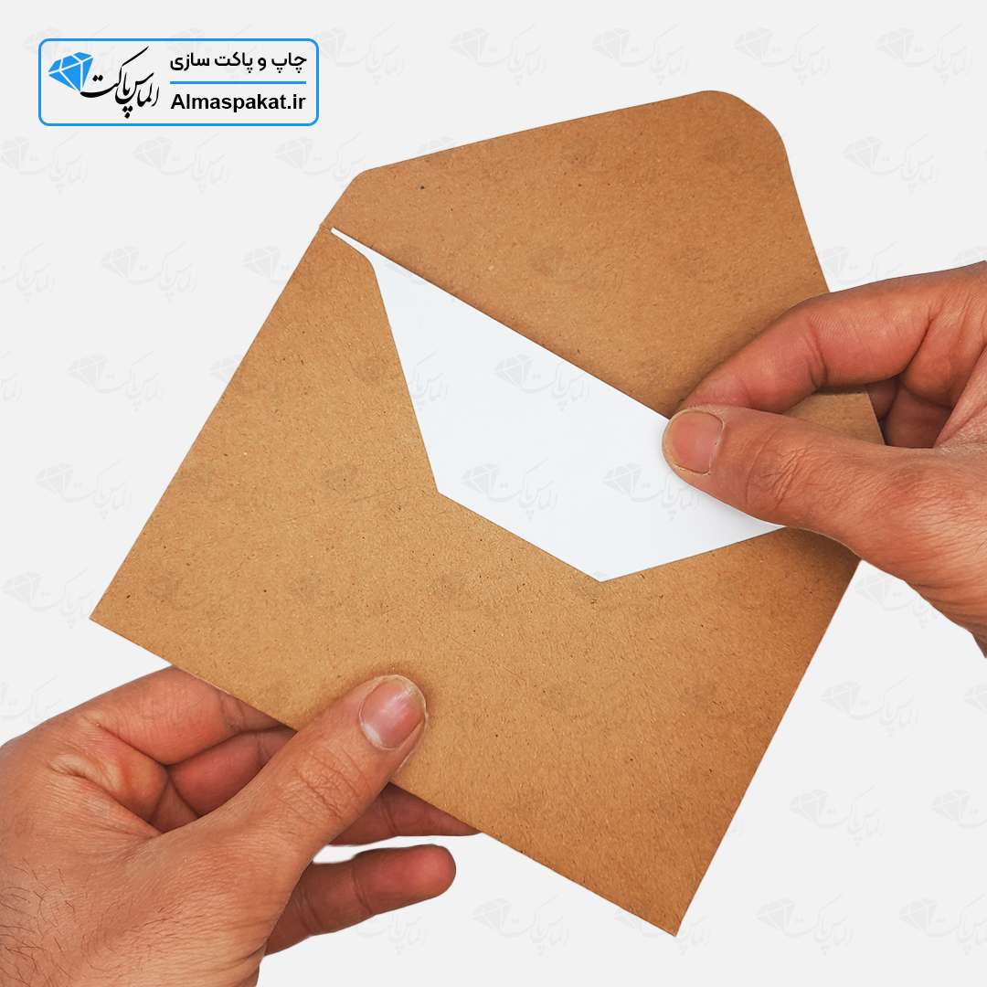 پاکت کرافت درب مثلثی طرح آیسان A6 5