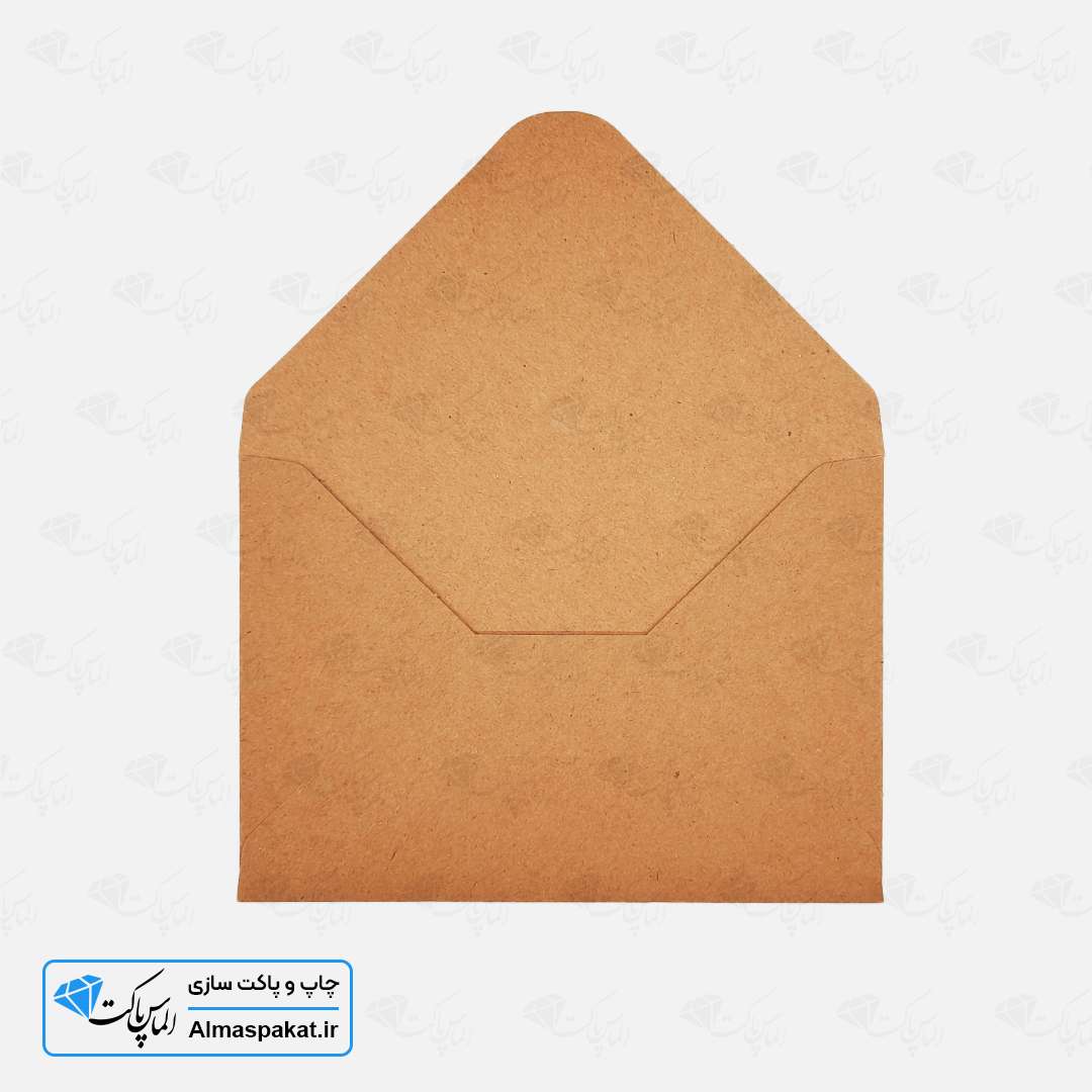 پاکت کرافت درب مثلثی طرح آیسان A6