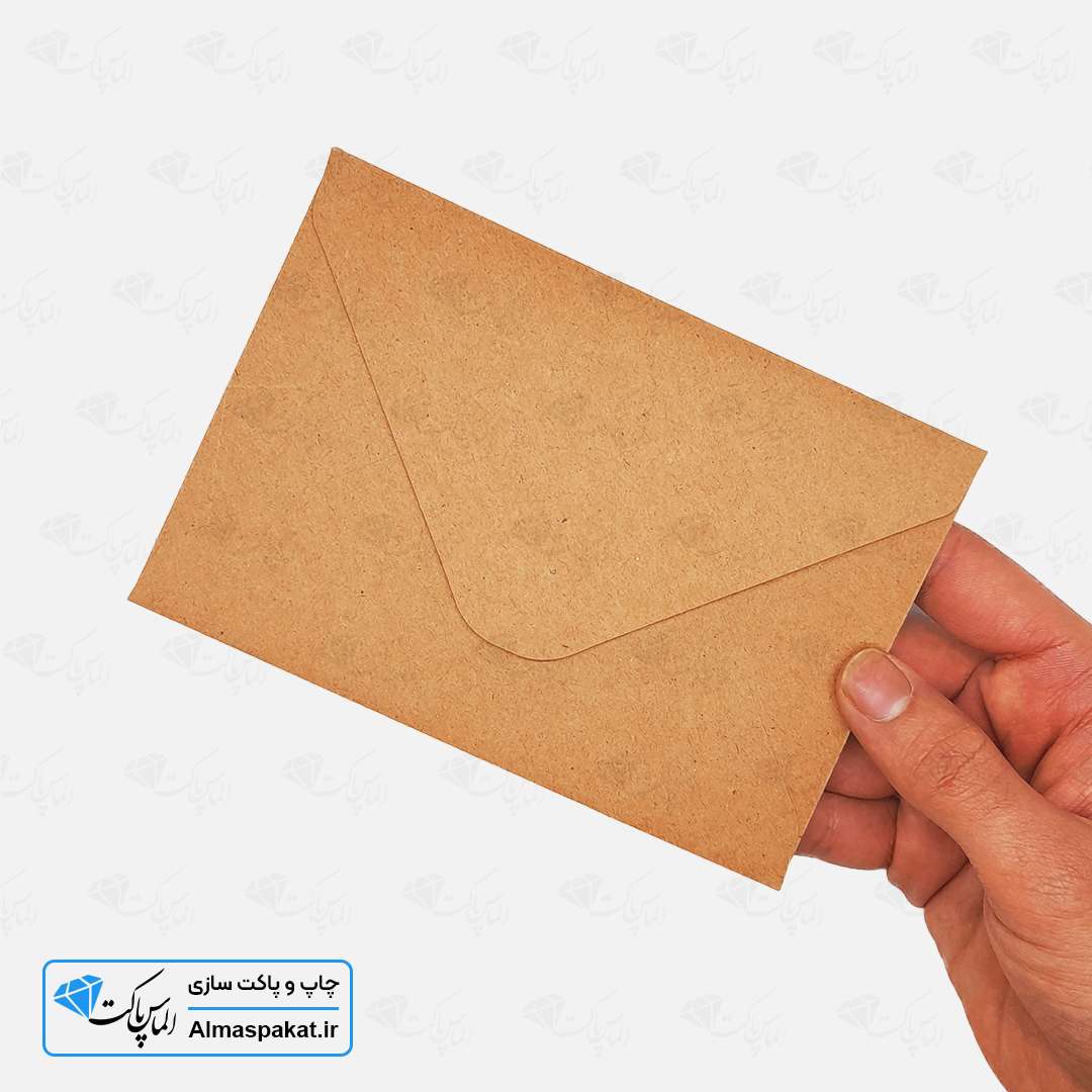 پاکت کرافت درب مثلثی طرح آیسان A6 4